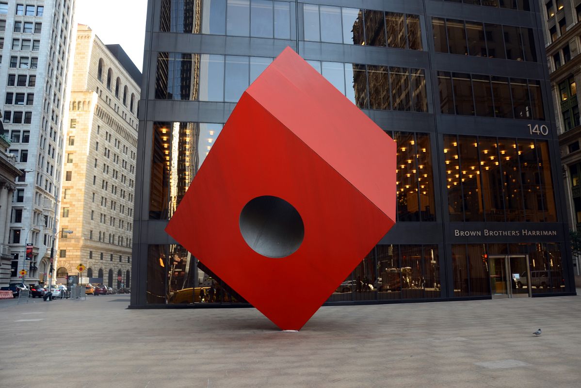 15-01 The Red Cube By Isamu Noguchi- At 140 Broadway In New York Financial District